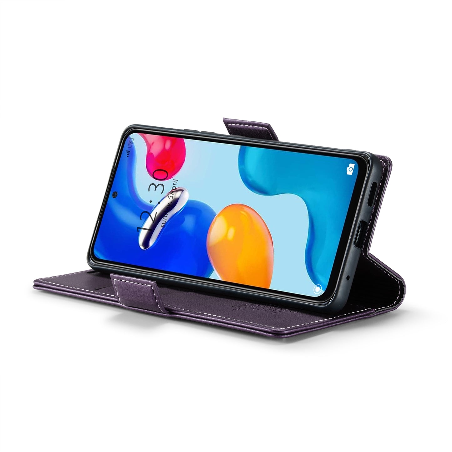Xiaomi Redmi Note 11 4G Leather Wallet Case - RFID Blocking, Stand Function, Card Slots