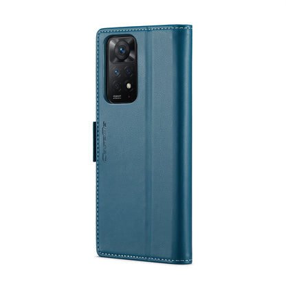 Xiaomi Redmi Note 11 Pro 5G Leather Wallet Case - RFID Blocking, Stand Function, Card Slots