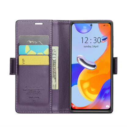 Xiaomi Redmi Note 11 Pro 5G Leather Wallet Case - RFID Blocking, Stand Function, Card Slots