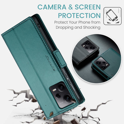 Xiaomi Poco X5 Pro 5G Leather Wallet Case - RFID Blocking, Stand Function, Card Slots