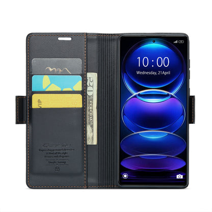 Xiaomi Redmi Note 12 Pro+ 5G Leather Wallet Case - RFID Blocking, Stand Function, Card Slots