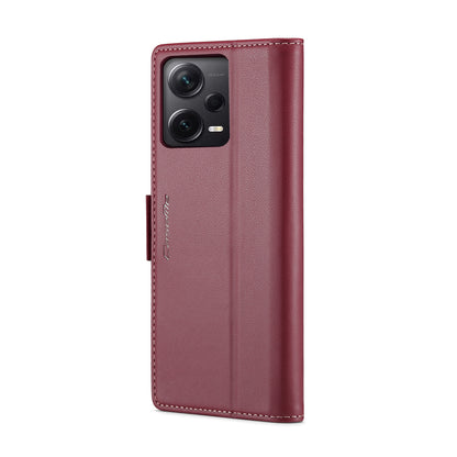 Xiaomi Redmi Note 12 Pro+ 5G Leather Wallet Case - RFID Blocking, Stand Function, Card Slots