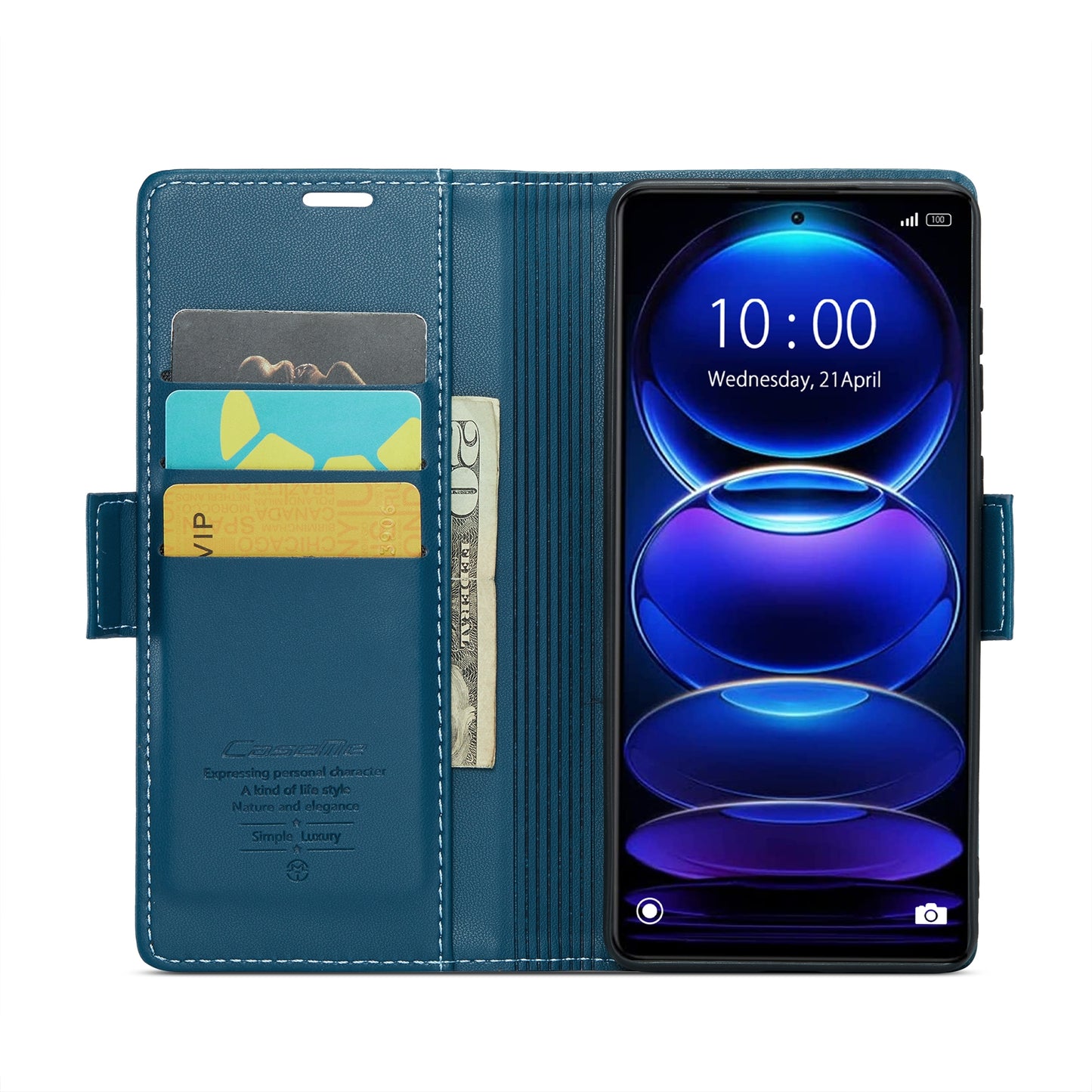 Xiaomi Redmi Note 12 Pro+ 5G Leather Wallet Case - RFID Blocking, Stand Function, Card Slots