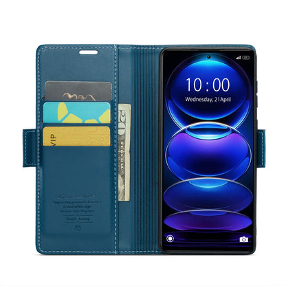 Xiaomi Redmi Note 12 Pro+ 5G Leather Wallet Case - RFID Blocking, Stand Function, Card Slots