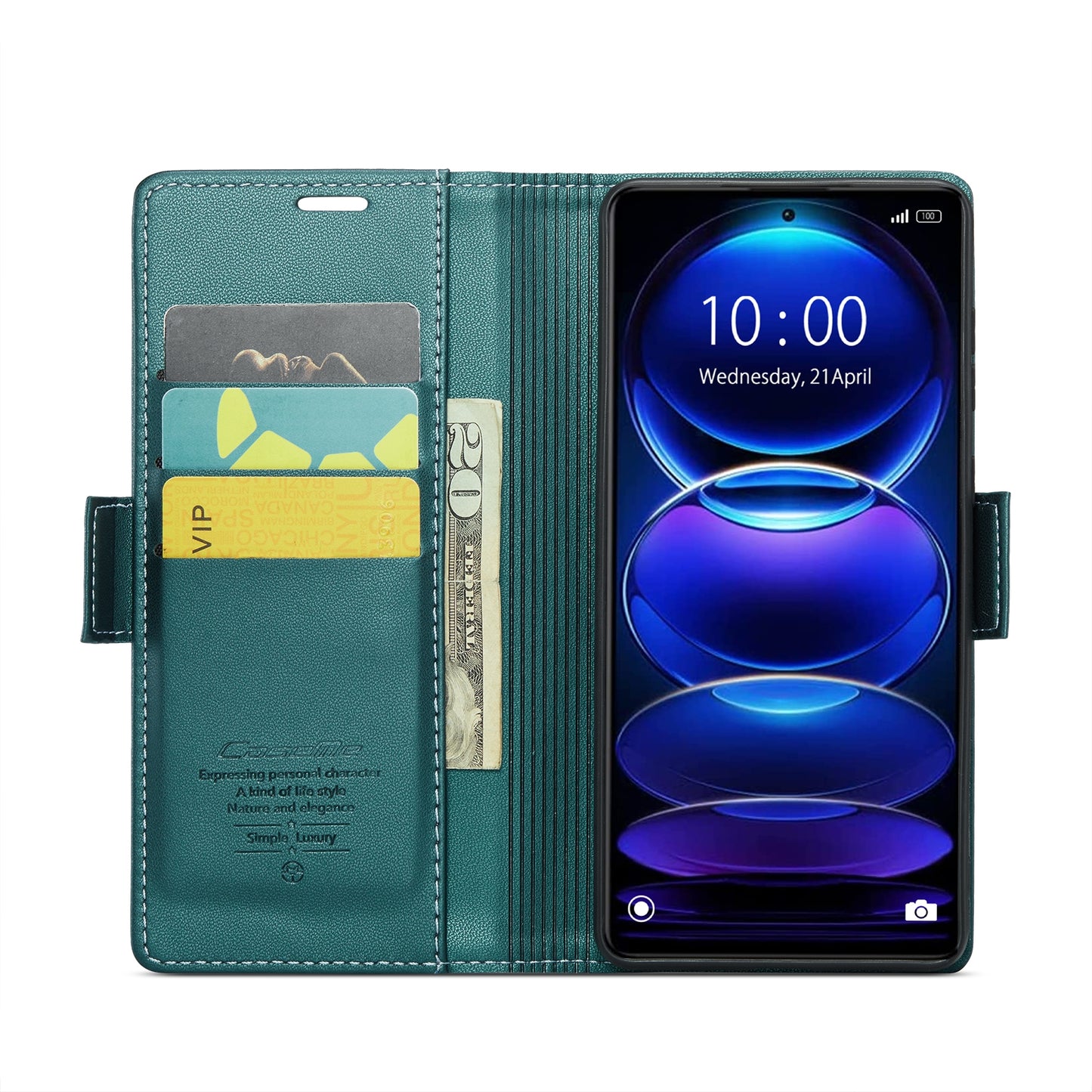 Xiaomi Redmi Note 12 Pro+ 5G Leather Wallet Case - RFID Blocking, Stand Function, Card Slots