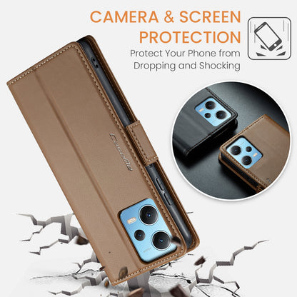 Xiaomi Poco X5 5G Leather Wallet Case - RFID Blocking, Stand Function, Card Slots