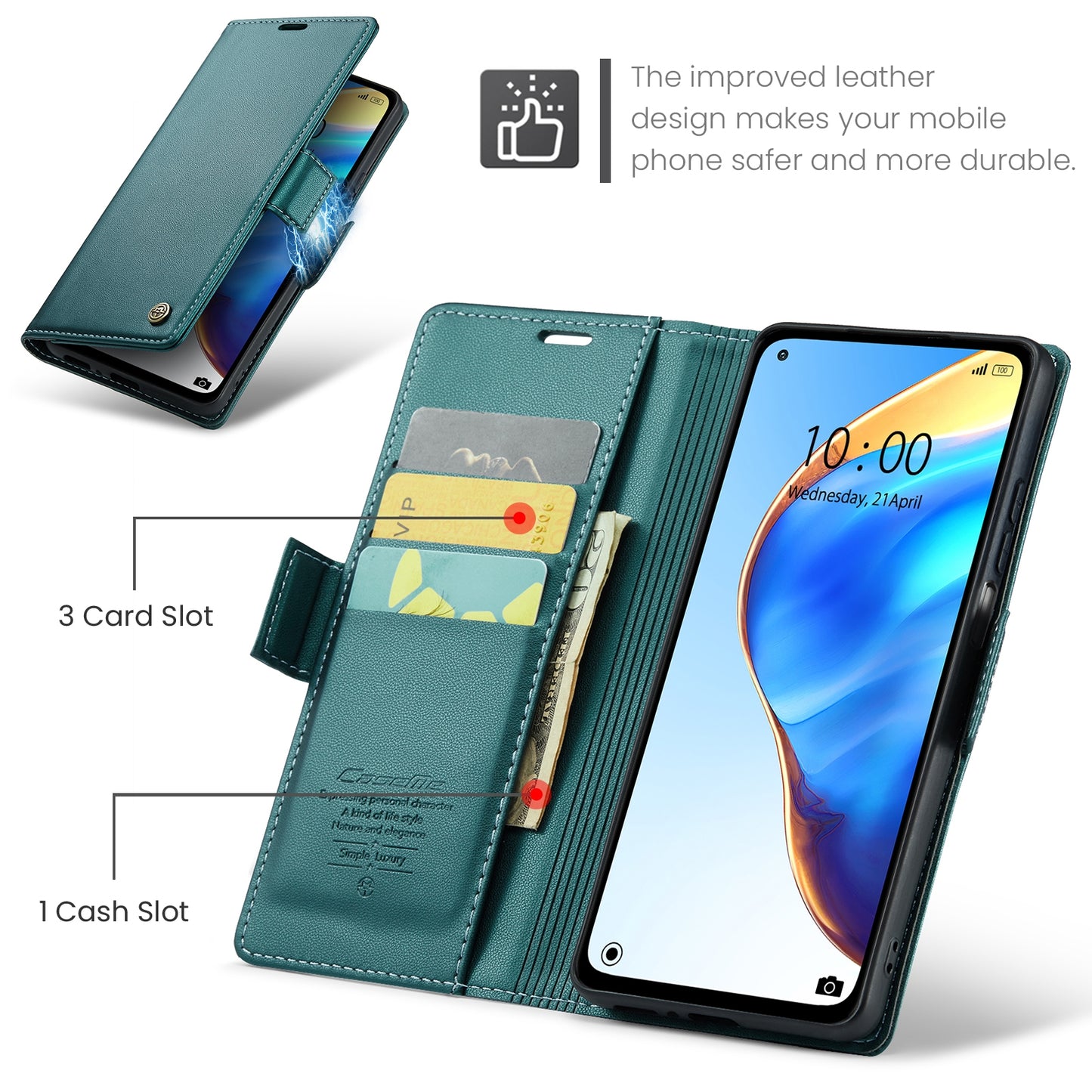 Xiaomi Mi 10T 5G／10T Pro 5G Leather Wallet Case - RFID Blocking, Stand Function, Card Slots
