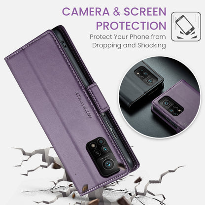 Xiaomi Mi 10T 5G／10T Pro 5G Leather Wallet Case - RFID Blocking, Stand Function, Card Slots