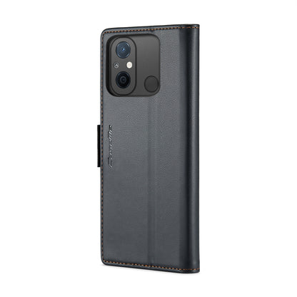 Xiaomi Redmi 12C Leather Wallet Case - RFID Blocking, Stand Function, Card Slots