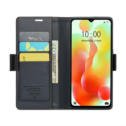 Xiaomi Redmi 11A Leather Wallet Case - RFID Blocking, Stand Function, Card Slots