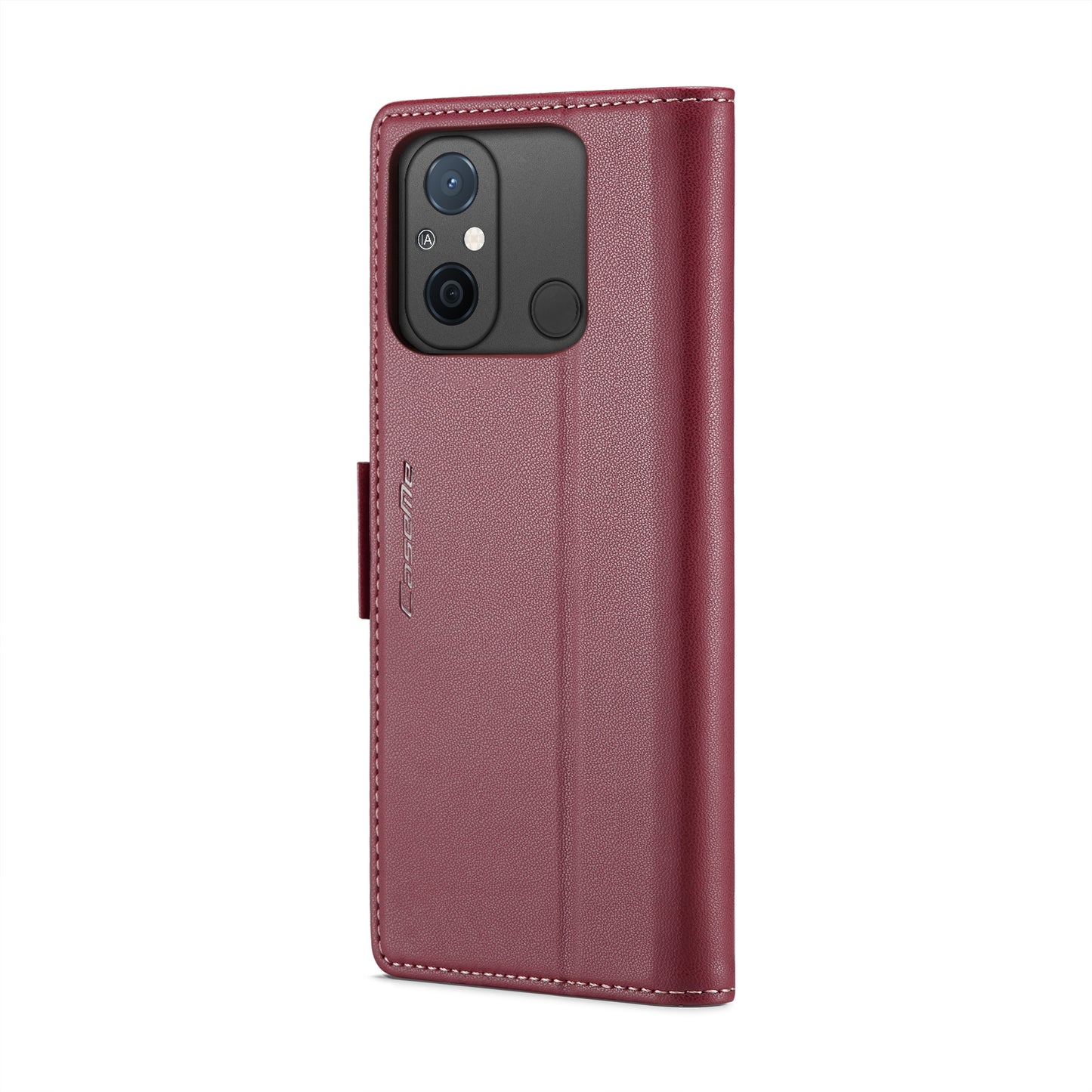 Xiaomi Redmi 12C Leather Wallet Case - RFID Blocking, Stand Function, Card Slots