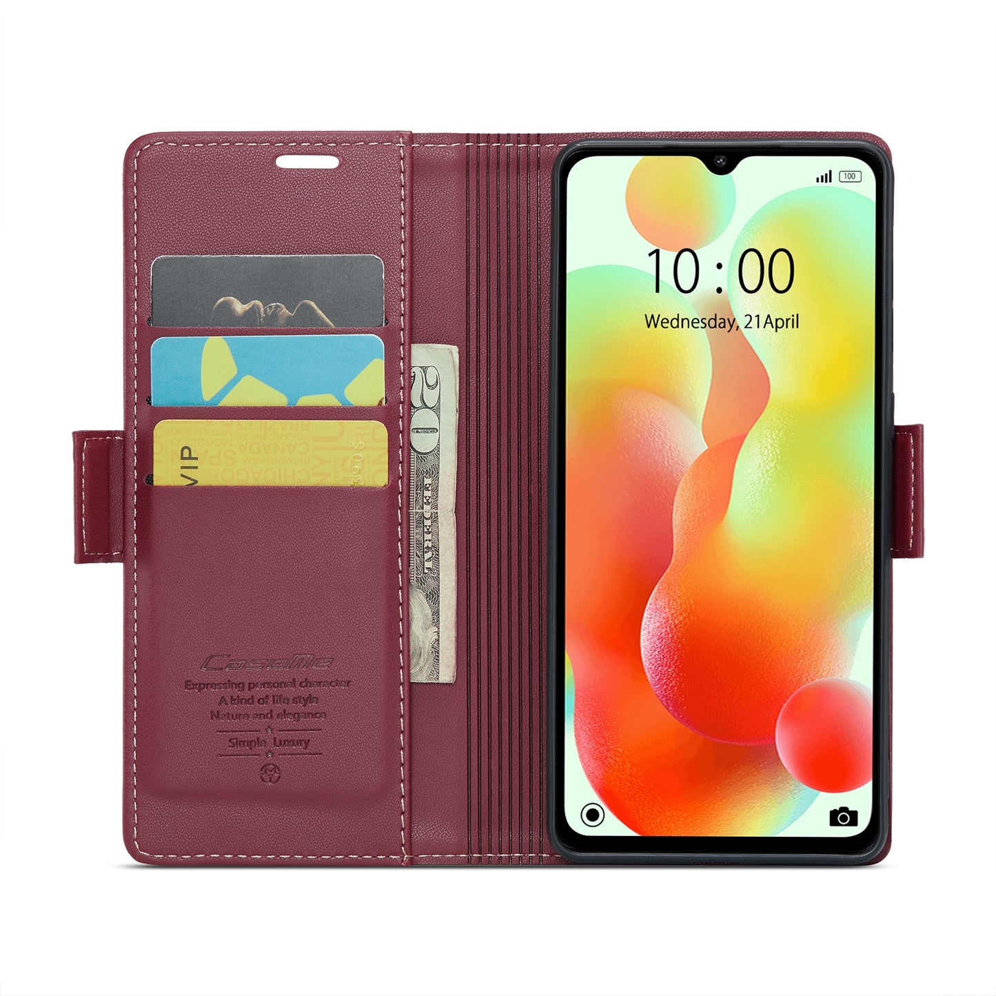 Xiaomi Redmi 12C Leather Wallet Case - RFID Blocking, Stand Function, Card Slots