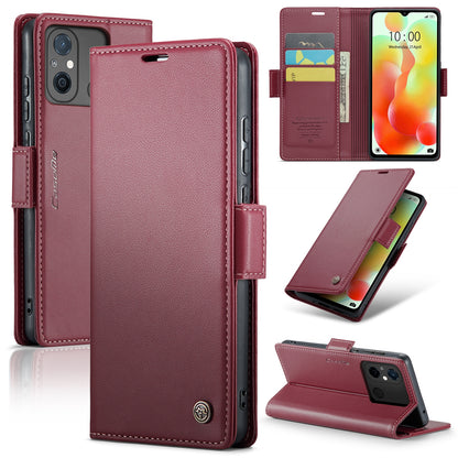 Xiaomi Redmi 12C Leather Wallet Case - RFID Blocking, Stand Function, Card Slots