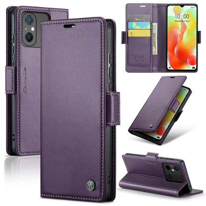 Xiaomi Redmi 11A Leather Wallet Case - RFID Blocking, Stand Function, Card Slots