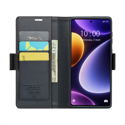 Xiaomi Poco F5 5G Leather Wallet Case - RFID Blocking, Stand Function, Card Slots