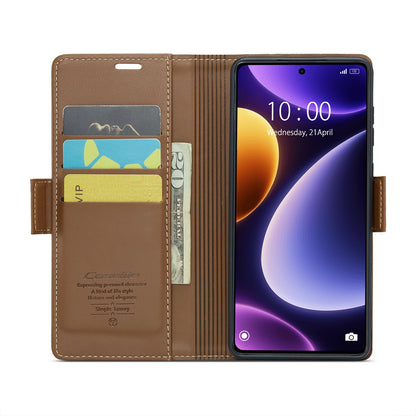 Xiaomi Poco F5 5G Leather Wallet Case - RFID Blocking, Stand Function, Card Slots