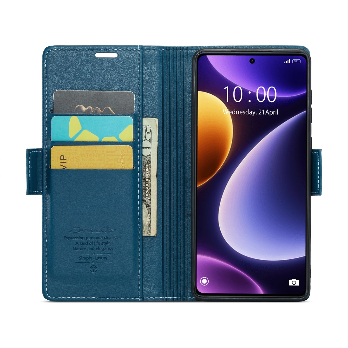 Xiaomi Poco F5 5G Leather Wallet Case - RFID Blocking, Stand Function, Card Slots