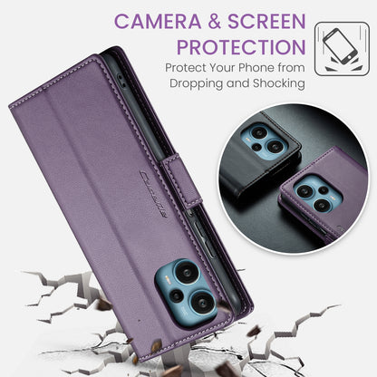 Xiaomi Poco F5 5G Leather Wallet Case - RFID Blocking, Stand Function, Card Slots