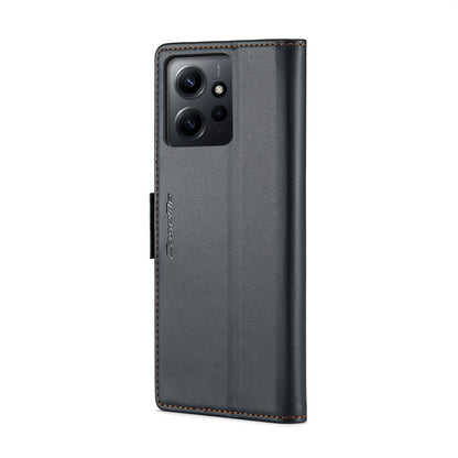Xiaomi Redmi Note 12 4G Leather Wallet Case - RFID Blocking, Stand Function, Card Slots