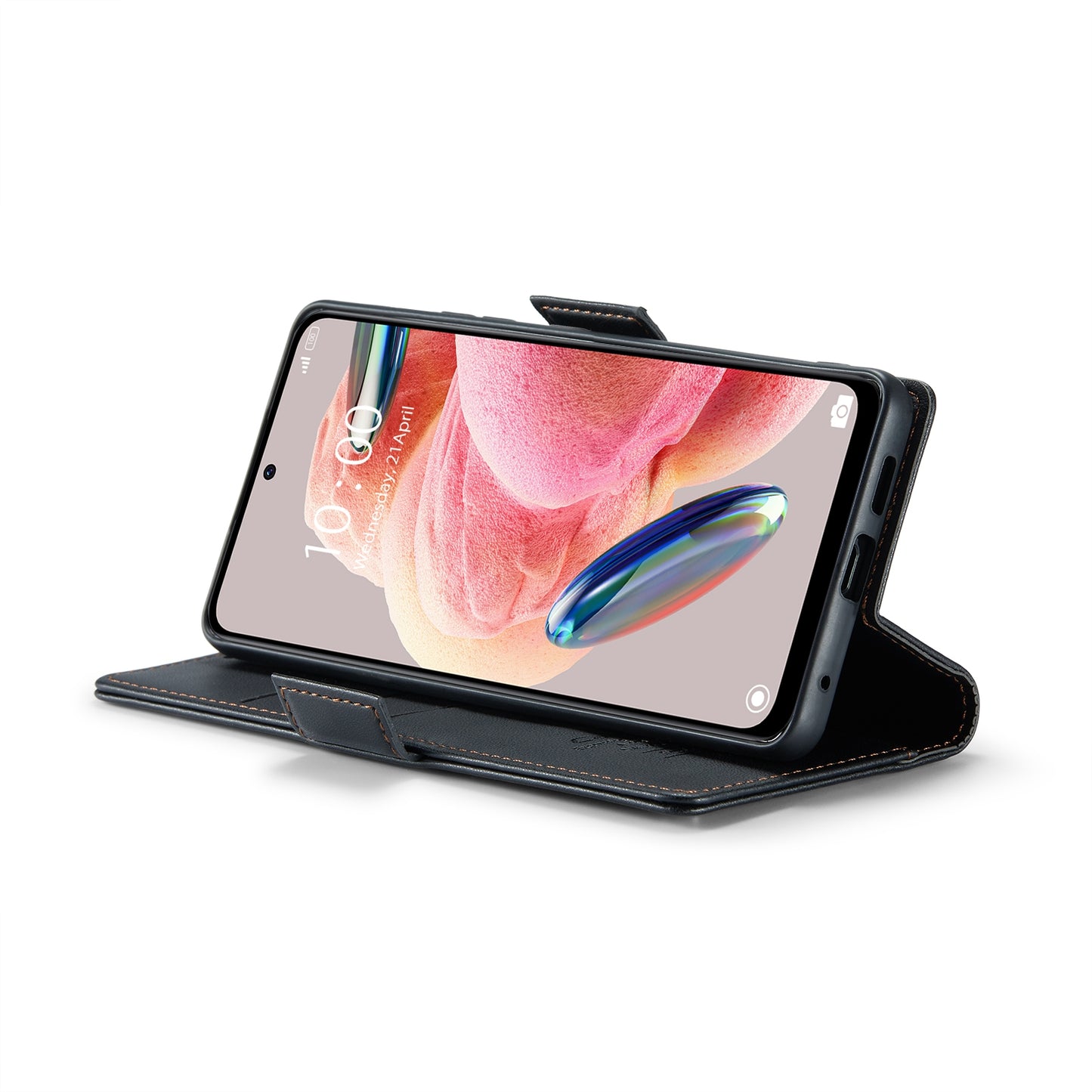 Xiaomi Redmi Note 12 4G Leather Wallet Case - RFID Blocking, Stand Function, Card Slots