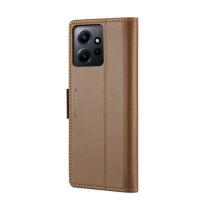 Xiaomi Redmi Note 12 4G Leather Wallet Case - RFID Blocking, Stand Function, Card Slots