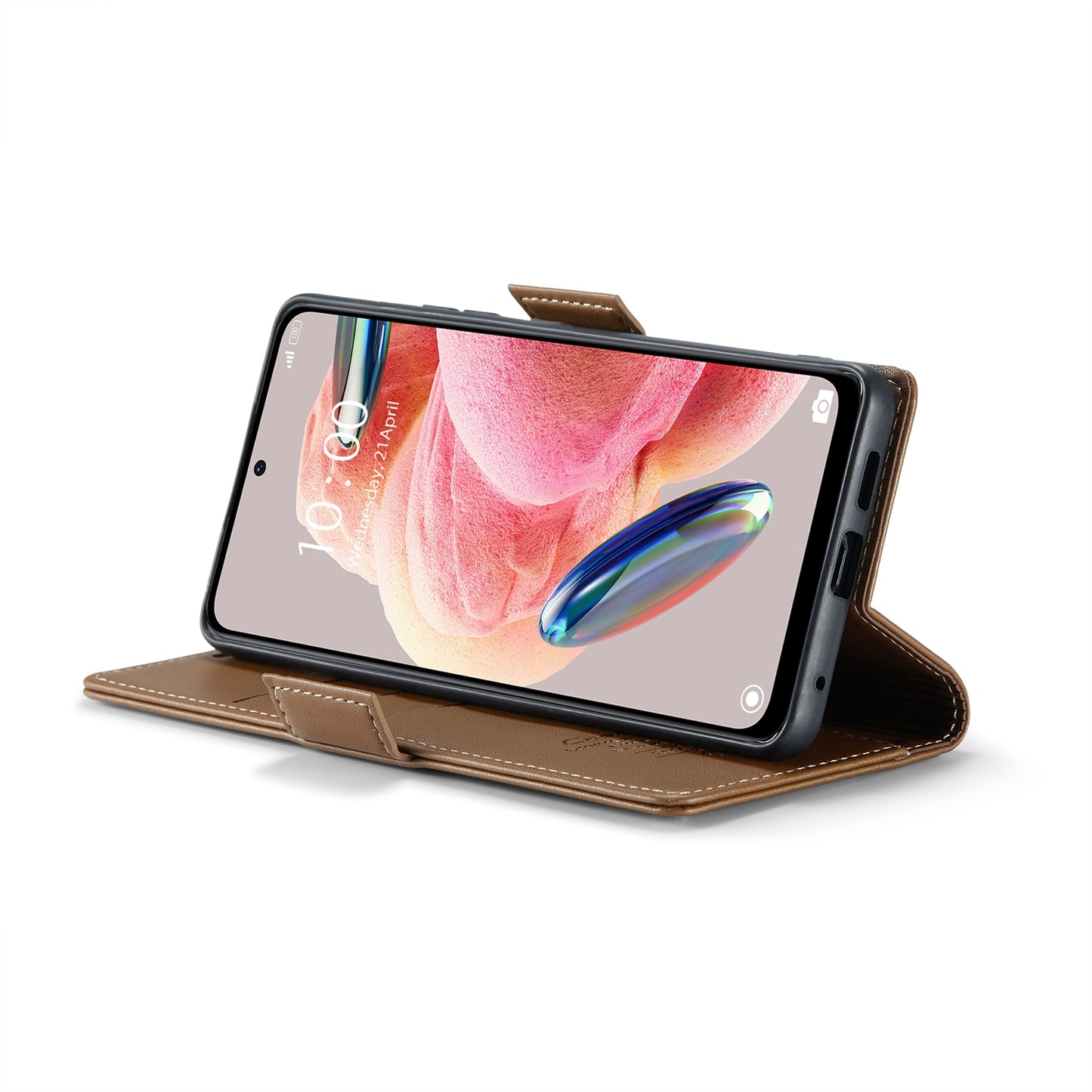 Xiaomi Redmi Note 12 4G Leather Wallet Case - RFID Blocking, Stand Function, Card Slots