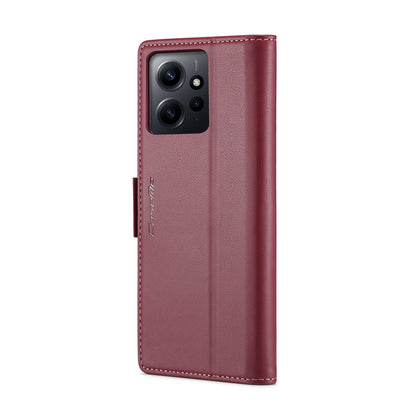 Xiaomi Redmi Note 12 4G Leather Wallet Case - RFID Blocking, Stand Function, Card Slots