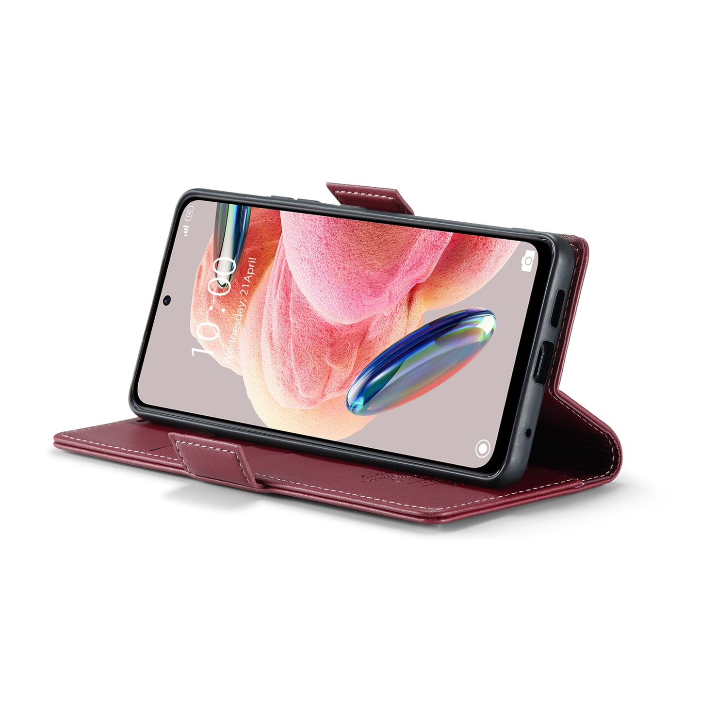 Xiaomi Redmi Note 12 4G Leather Wallet Case - RFID Blocking, Stand Function, Card Slots