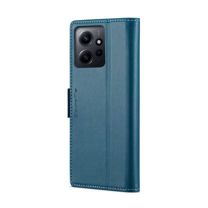 Xiaomi Redmi Note 12 4G Leather Wallet Case - RFID Blocking, Stand Function, Card Slots