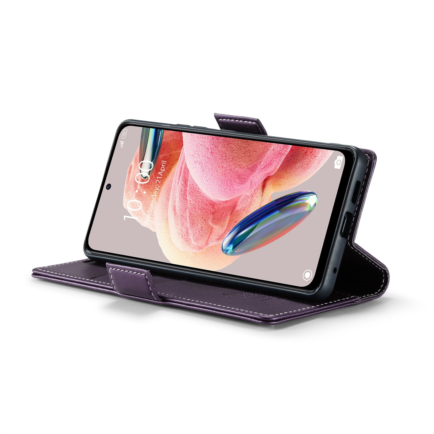 Xiaomi Redmi Note 12 4G Leather Wallet Case - RFID Blocking, Stand Function, Card Slots