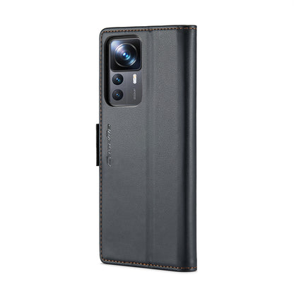 Xiaomi Redmi K50 Ultra Leather Wallet Case - RFID Blocking, Stand Function, Card Slots
