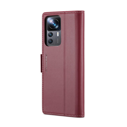 Xiaomi 12T/12T Pro Leather Wallet Case - RFID Blocking, Stand Function, Card Slots