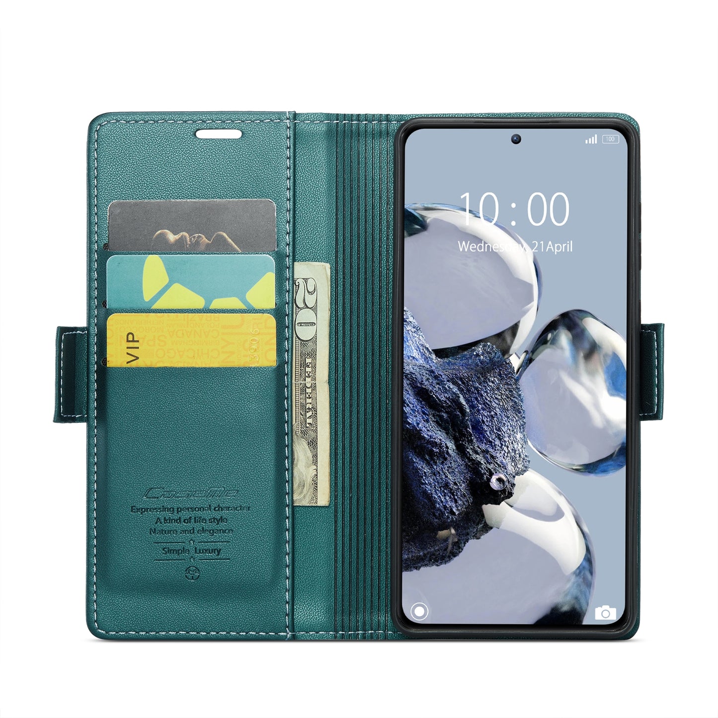 Xiaomi Redmi K50 Ultra Leather Wallet Case - RFID Blocking, Stand Function, Card Slots