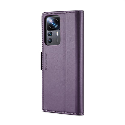 Xiaomi 12T/12T Pro Leather Wallet Case - RFID Blocking, Stand Function, Card Slots