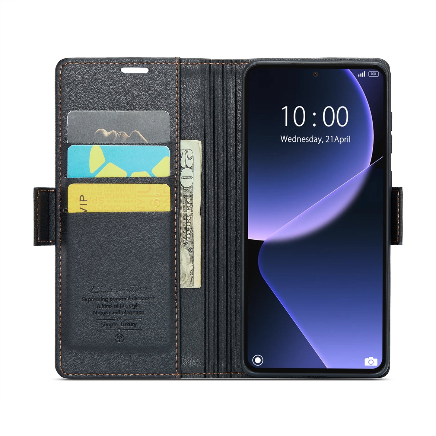 Xiaomi 13T/13T Pro Leather Wallet Case - RFID Blocking, Stand Function, Card Slots