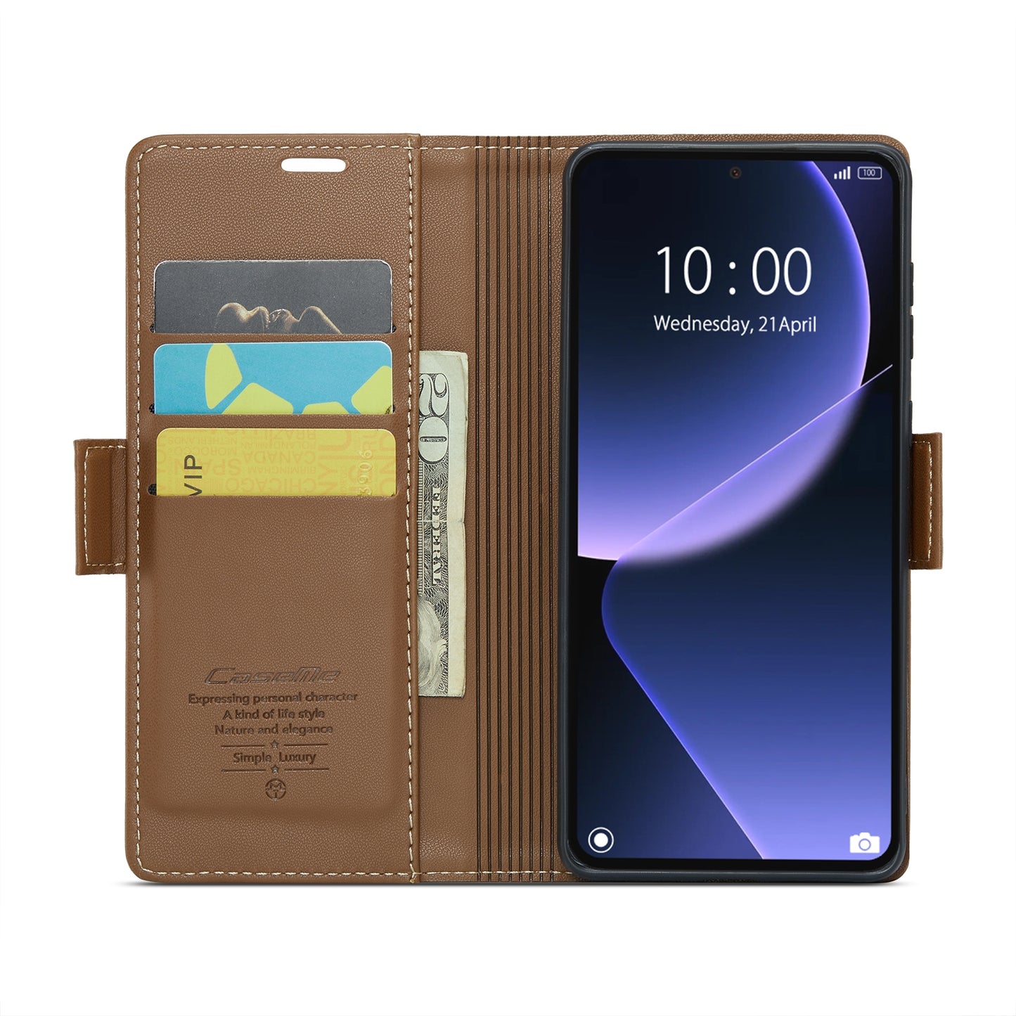 Xiaomi 13T/13T Pro Leather Wallet Case - RFID Blocking, Stand Function, Card Slots