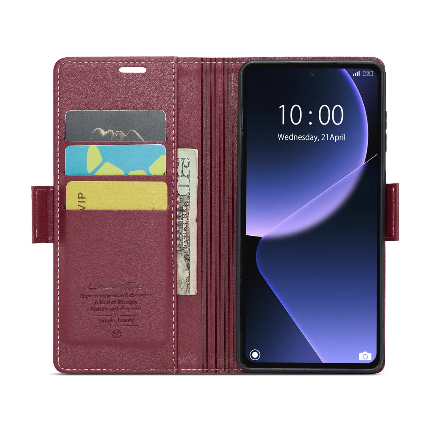 Xiaomi 13T/13T Pro Leather Wallet Case - RFID Blocking, Stand Function, Card Slots
