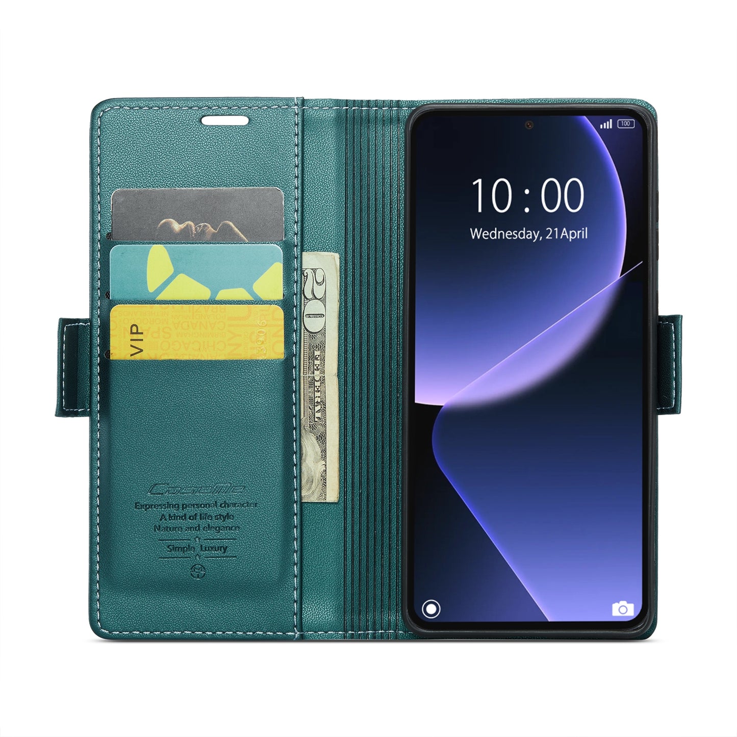 Xiaomi 13T/13T Pro Leather Wallet Case - RFID Blocking, Stand Function, Card Slots