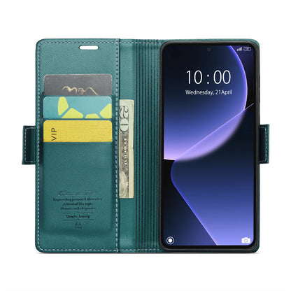 Xiaomi 13T/13T Pro Leather Wallet Case - RFID Blocking, Stand Function, Card Slots