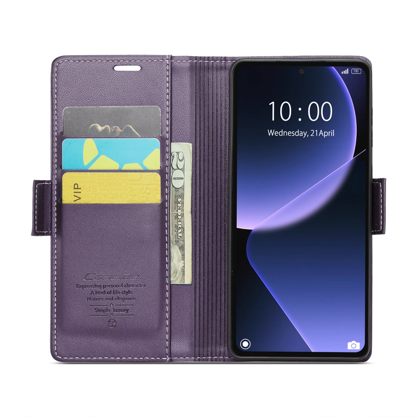 Xiaomi 13T/13T Pro Leather Wallet Case - RFID Blocking, Stand Function, Card Slots
