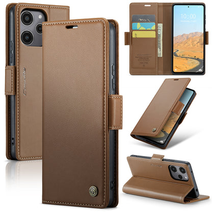 Xiaomi Redmi 12 4G／12 5G Leather Wallet Case - RFID Blocking, Stand Function, Card Slots