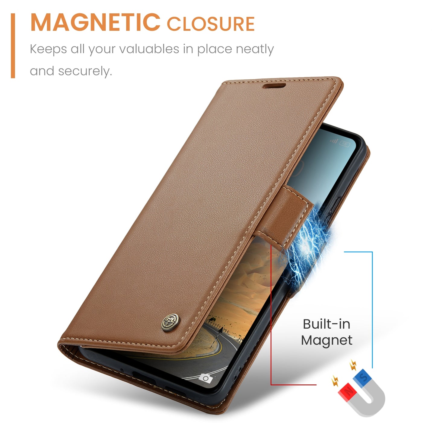 Xiaomi Redmi 12 4G／12 5G Leather Wallet Case - RFID Blocking, Stand Function, Card Slots
