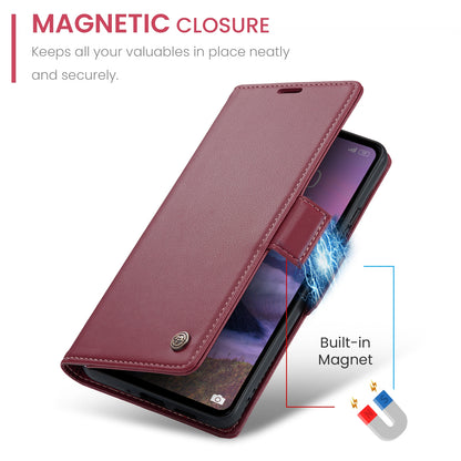 Xiaomi Redmi 12 4G／12 5G Leather Wallet Case - RFID Blocking, Stand Function, Card Slots