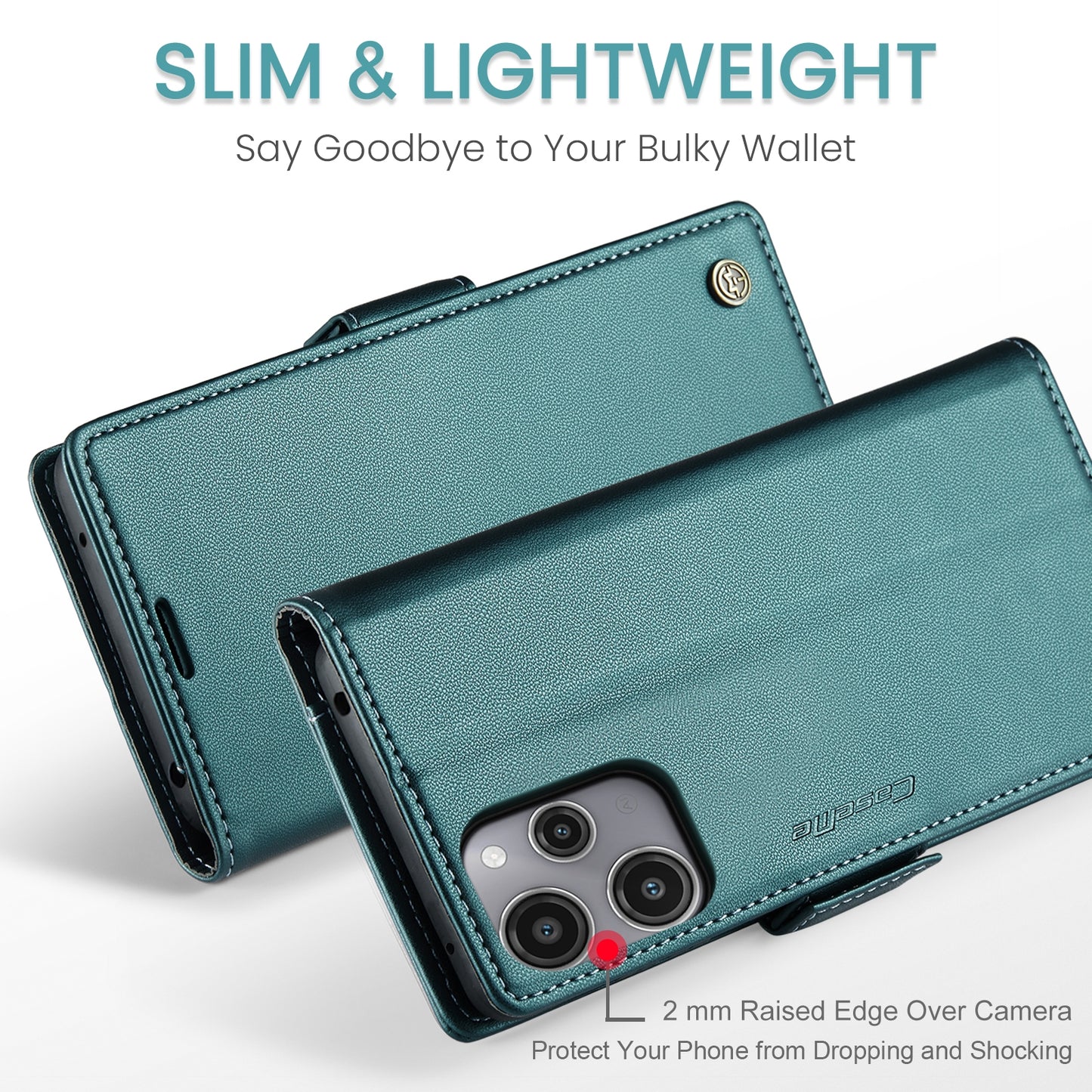 Xiaomi Note 12R Leather Wallet Case - RFID Blocking, Stand Function, Card Slots