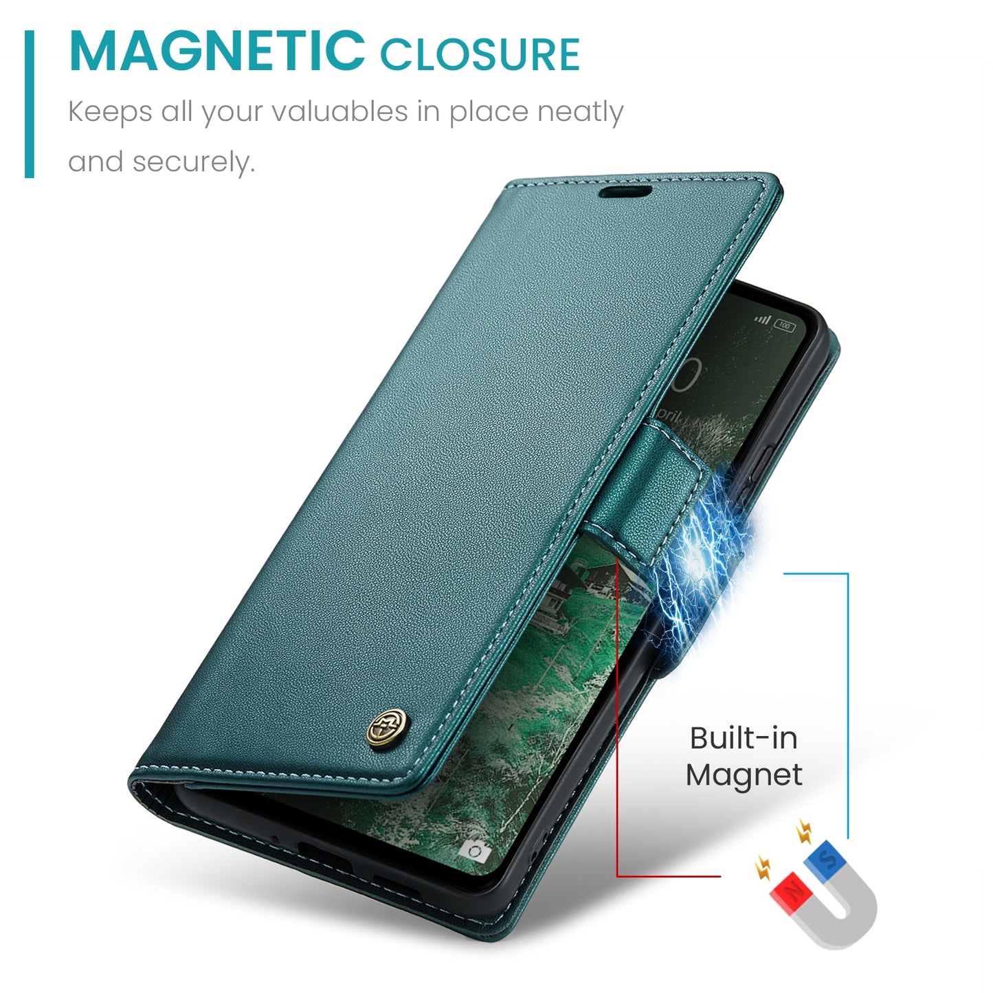 Xiaomi POCO M6 Pro 5G Leather Wallet Case - RFID Blocking, Stand Function, Card Slots