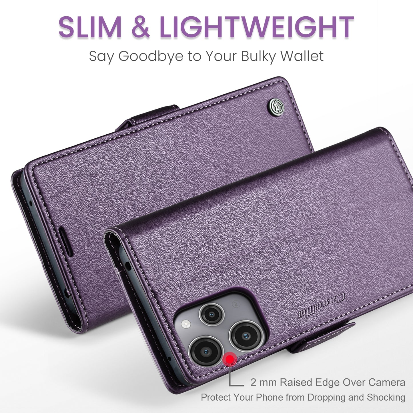 Xiaomi Redmi 12 4G／12 5G Leather Wallet Case - RFID Blocking, Stand Function, Card Slots