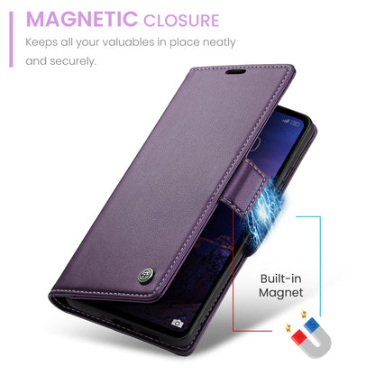 Xiaomi POCO M6 Pro 5G Leather Wallet Case - RFID Blocking, Stand Function, Card Slots