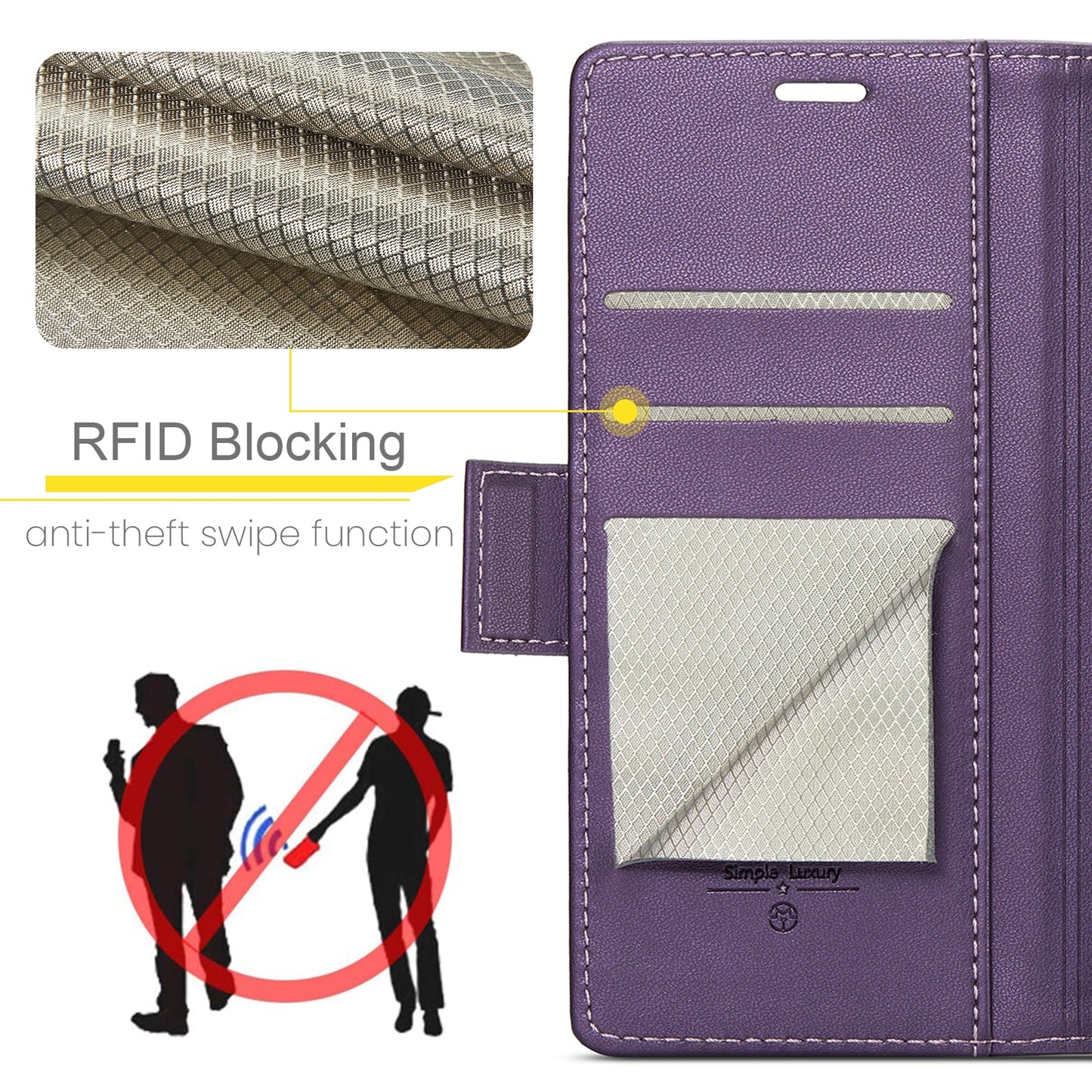 Xiaomi Redmi 12 4G／12 5G Leather Wallet Case - RFID Blocking, Stand Function, Card Slots