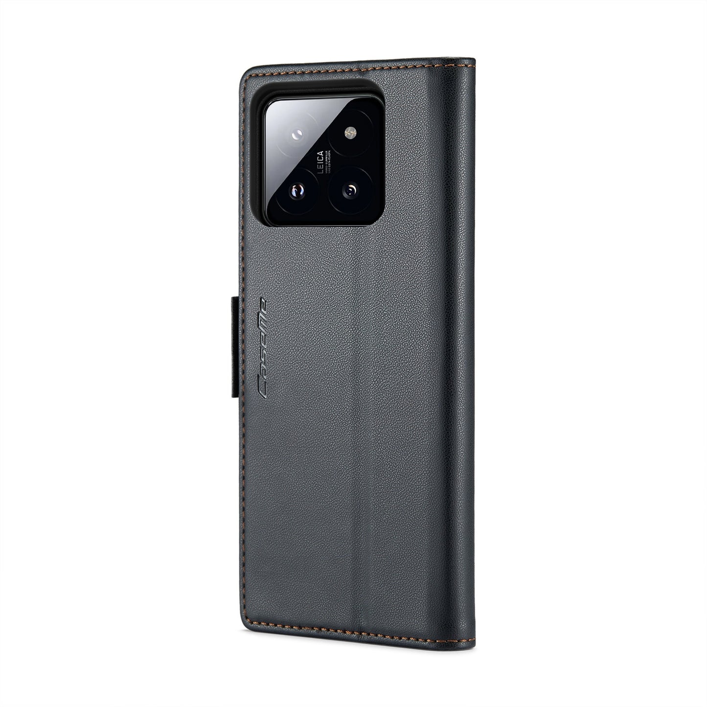 Xiaomi 14 Pro Leather Wallet Case - RFID Blocking, Stand Function, Card Slots