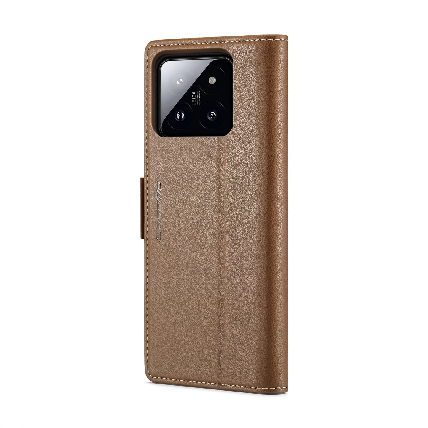 Xiaomi 14 Pro Leather Wallet Case - RFID Blocking, Stand Function, Card Slots